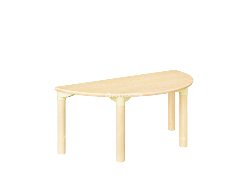 樂(lè)森林·簡(jiǎn)約圓腿半圓桌-幼兒園家具